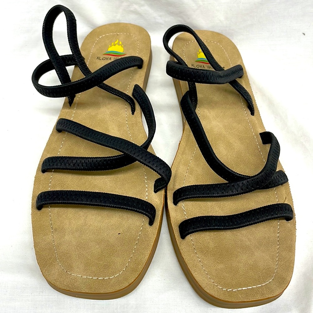 NEW!!! Aloha Island elastic strap sandals ladies sz 13